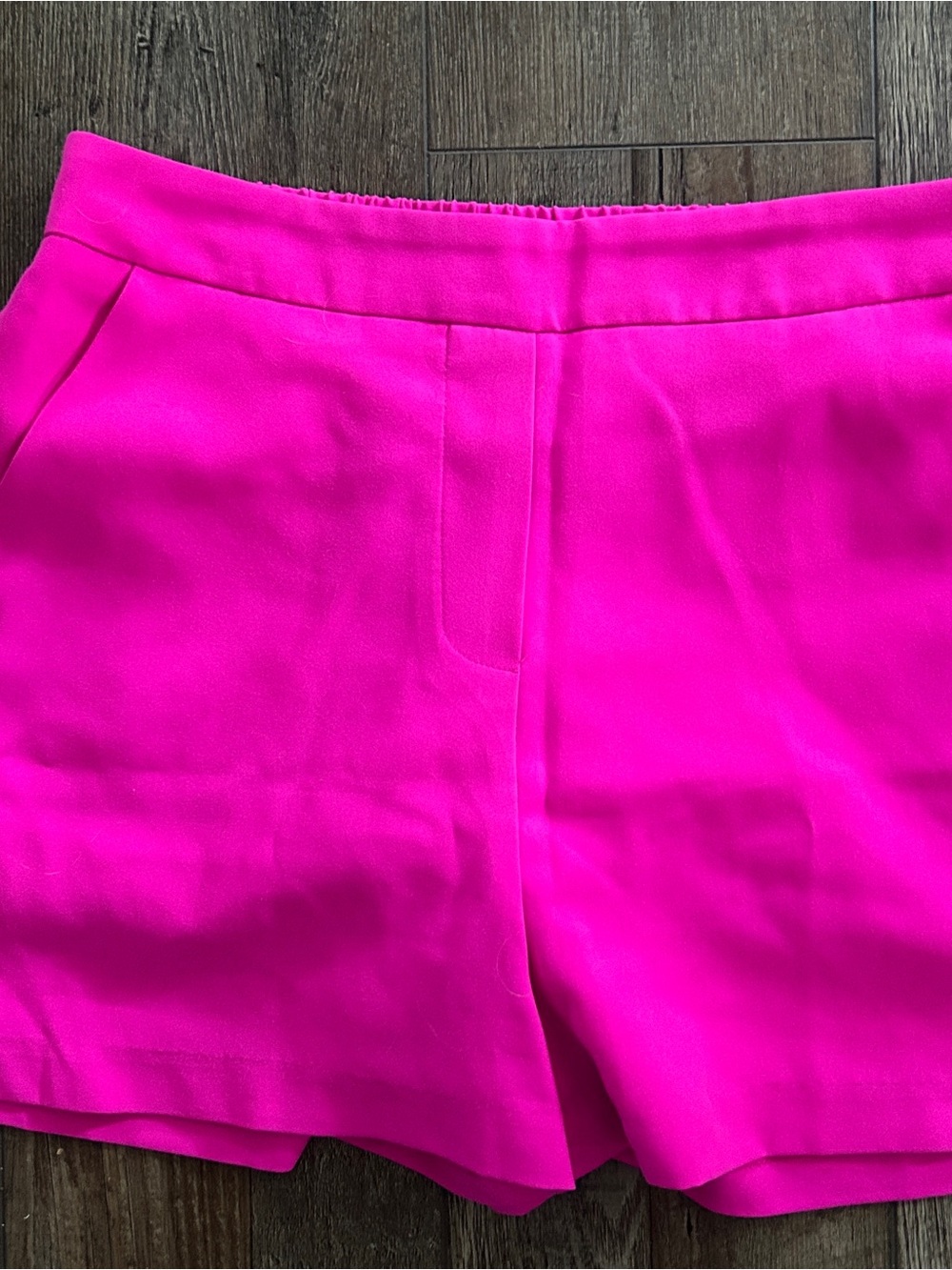 Skies Are Blue Hot Pink High Waist Tailored Shorts